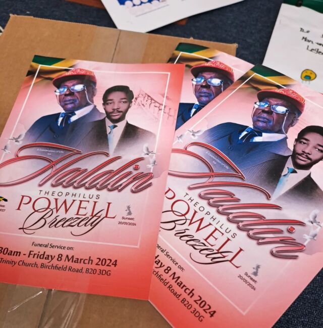 Design and print by @mrcmedia in partnership with Giodridge Mill Ford Funeral Directors